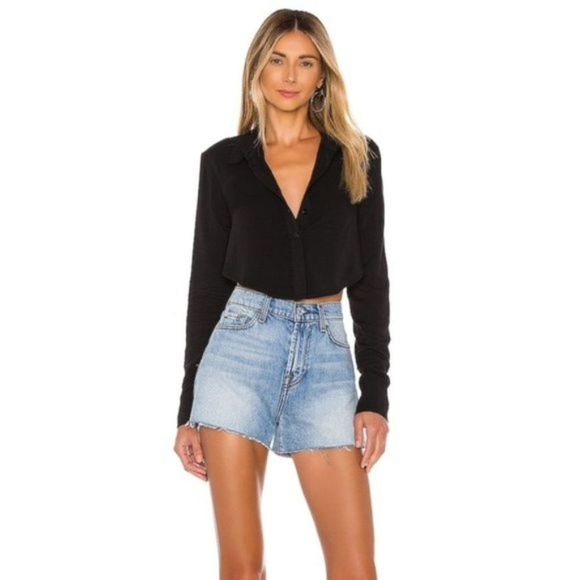 Superdown Backless Button Up Cropped Blouse - Picture 5 of 9